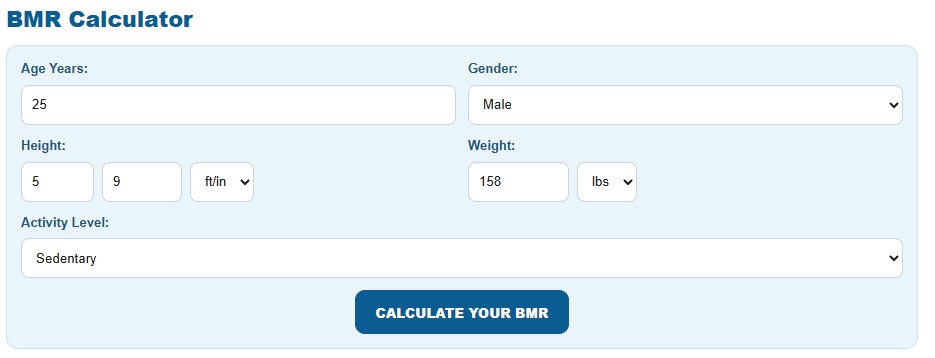 BMR Calculator
