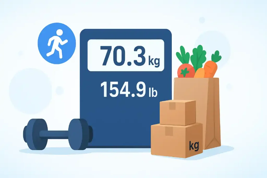 Convert kg to lbs